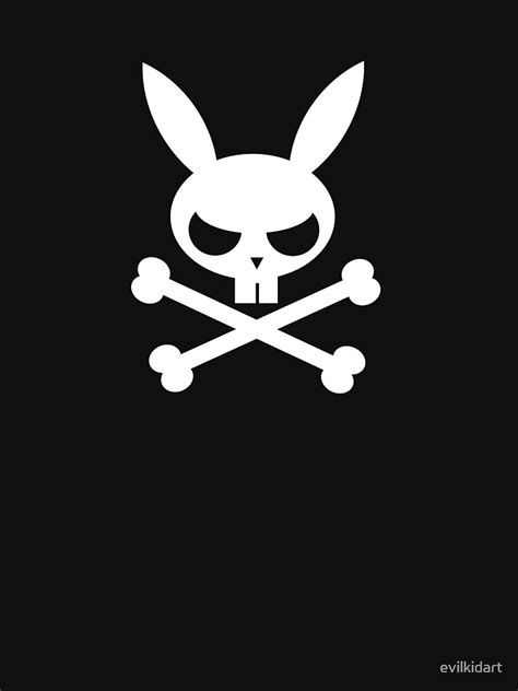 bunny head with crossbones|brand with bunny and crossbones.